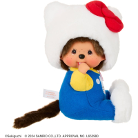 Monchhichi x Hello Kitty – Seated Plush Doll (20 cm)